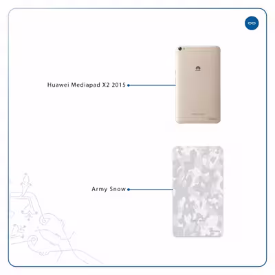 برچسب پوششی ماهوت مدل Army-Snow مناسب برای تبلت هوآوی Mediapad X2 2015