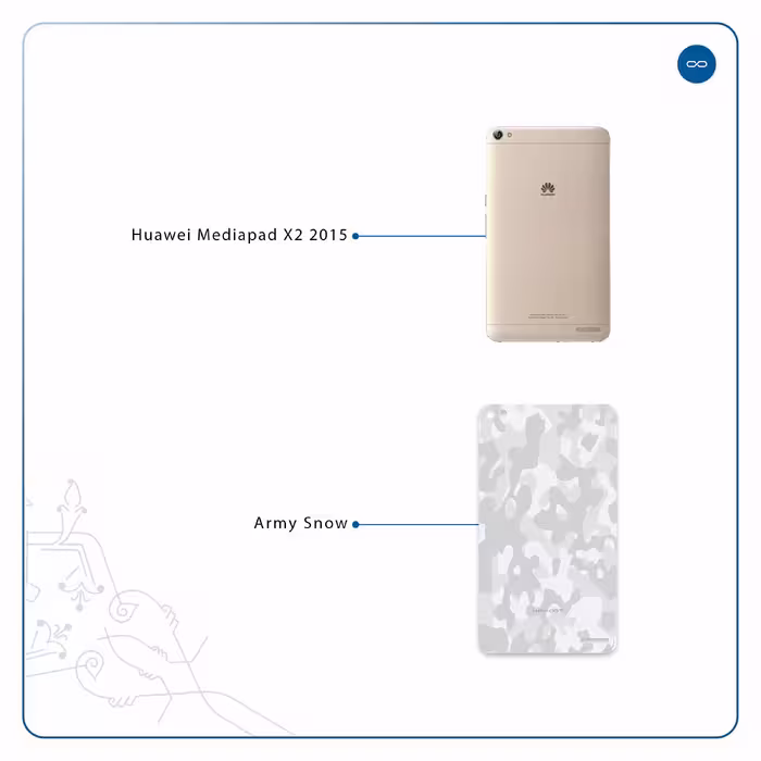 برچسب پوششی ماهوت مدل Army-Snow مناسب برای تبلت هوآوی Mediapad X2 2015