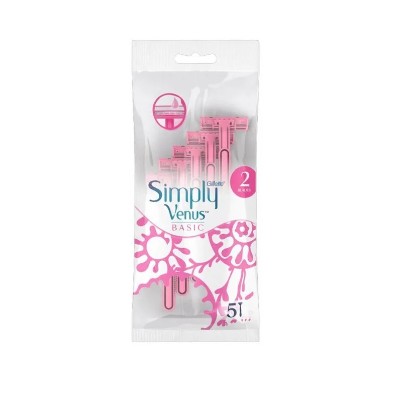 خود تراش ژیلت مدل simply venus بسته 5 عددی ((ارسال رایگان برای خرید بالای 800 تومان))