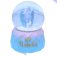 گوی فانتزی بزرگ موزیکال سبزآبی طرح یونیکورن