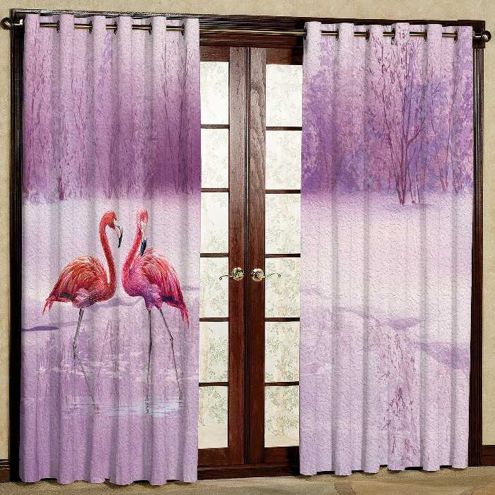پرده مدل فلامینگو هازان پانچی کد 2488 سایز 140x200 سانتی متر