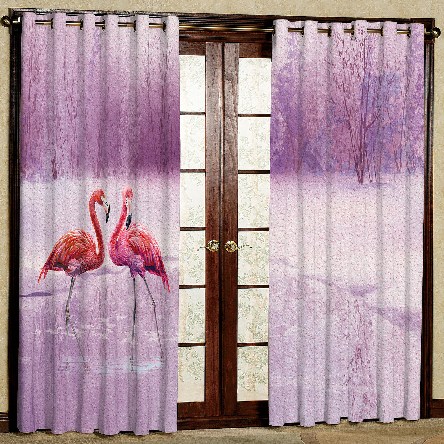 پرده مدل فلامینگو هازان پانچی کد 2488 سایز 140x200 سانتی متر