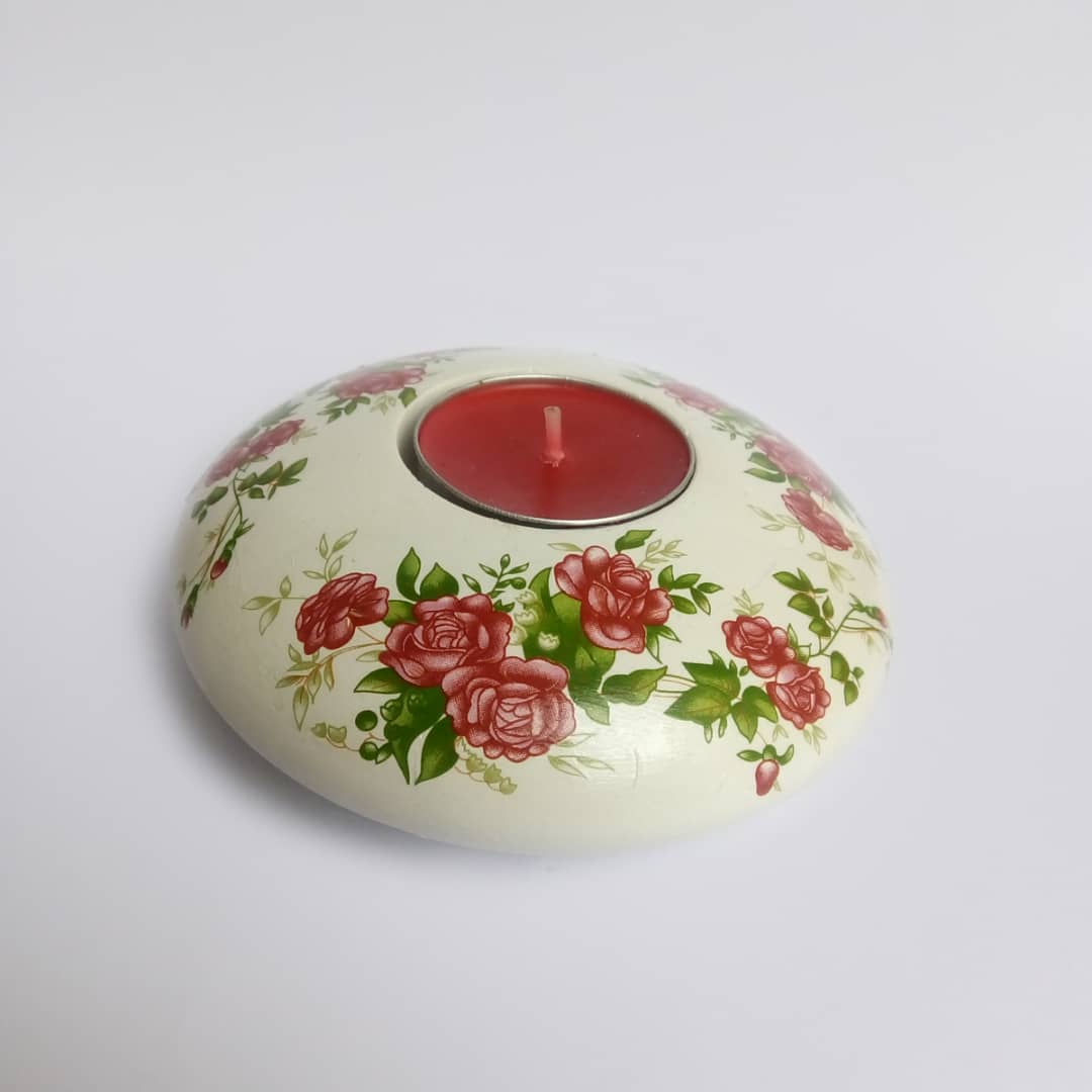 جاشمعی طرح گل سرخ کد M 2