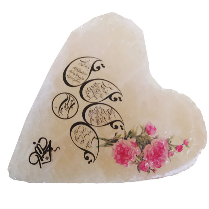 سنگ نمک دکوری طرح قلب کد 12