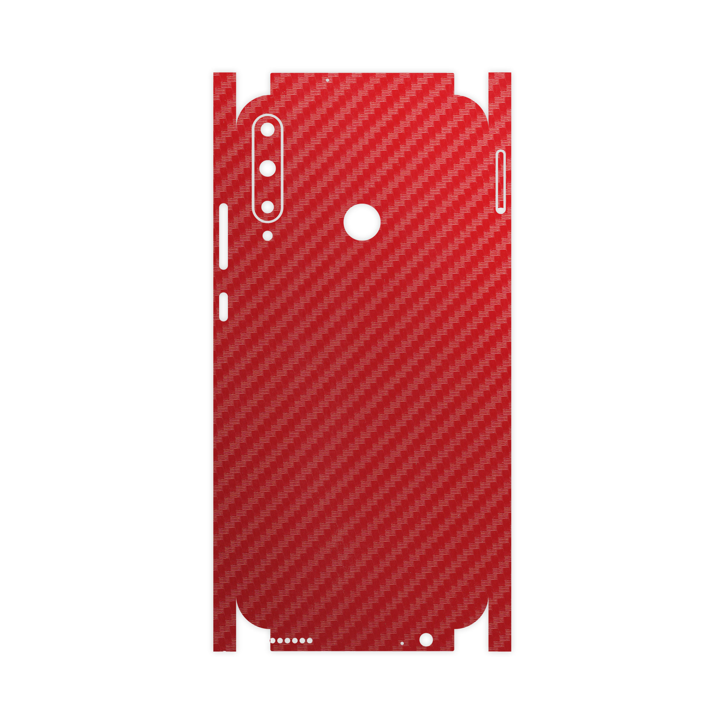 برچسب پوششی ماهوت مدل Full skin-Red-Fiber مناسب برای گوشی موبایل هوآوی Y7P