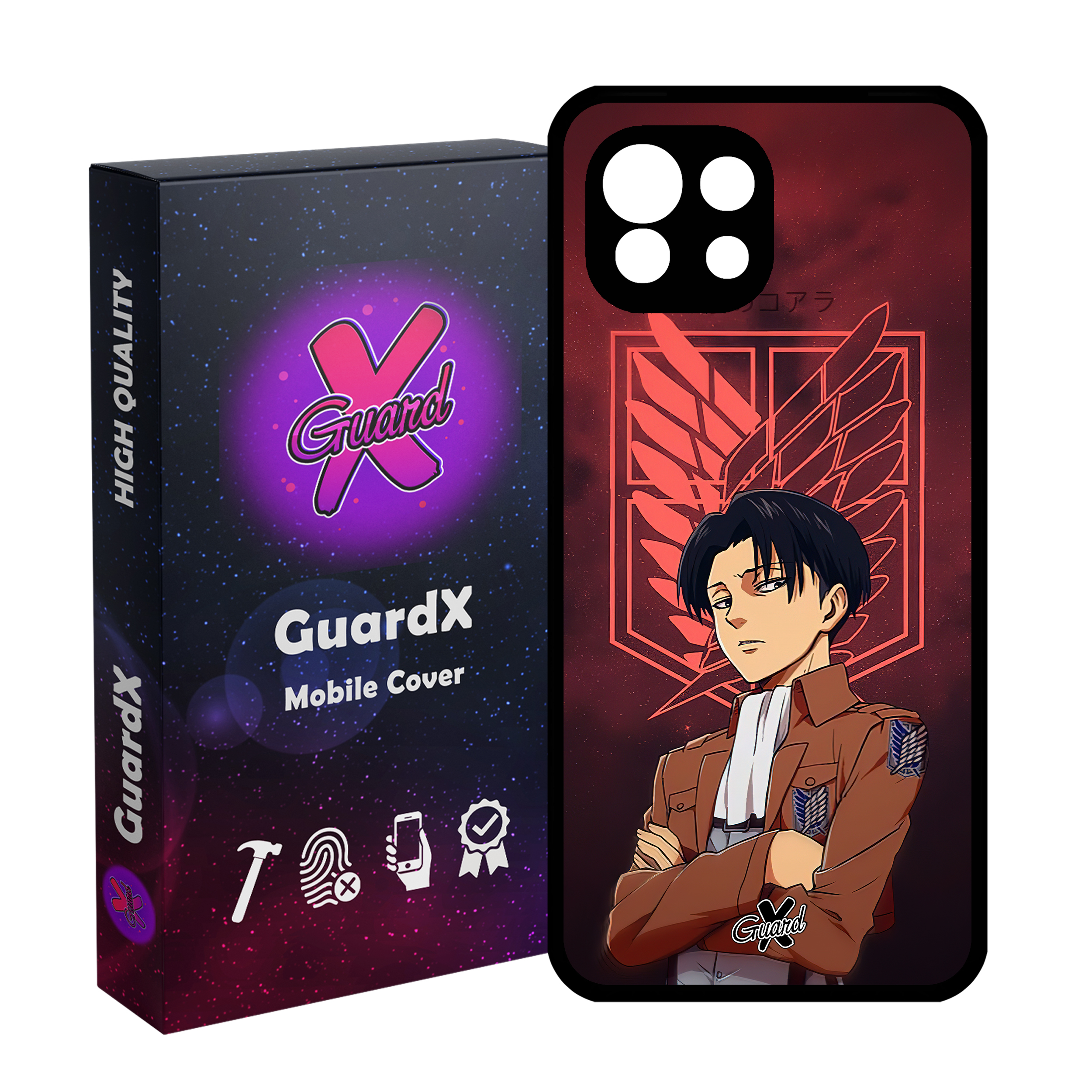 کاور گارد ایکس طرح Levi Anime مدل Glass10478 مناسب برای گوشی موبایل شیائومی  MI 11 Lite