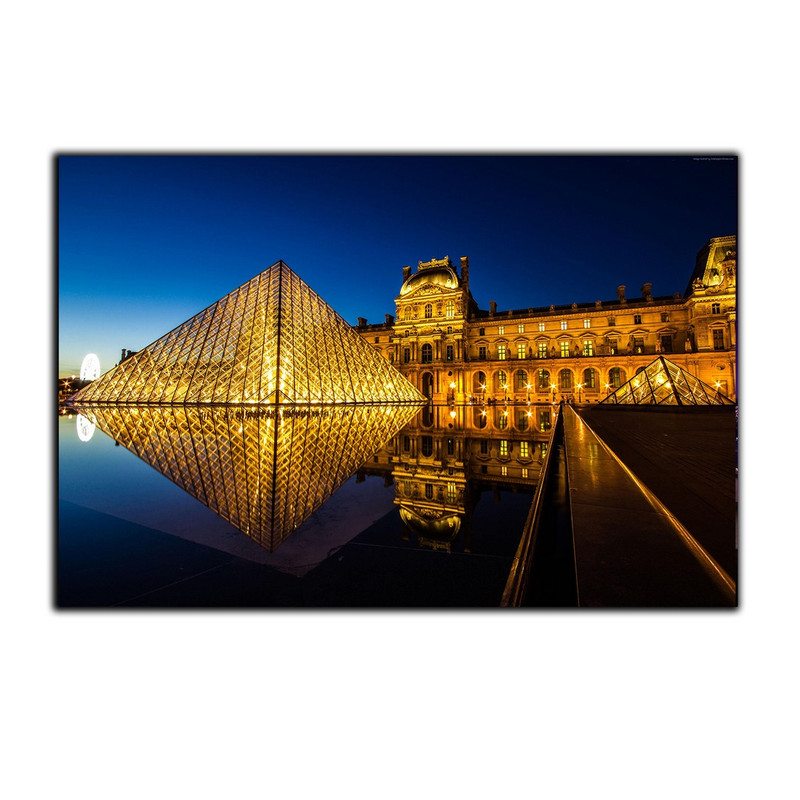تابلو شاسی دنیای قابطرح موزه لوور پاریس مدل SH-S2780 | دنیای قاب