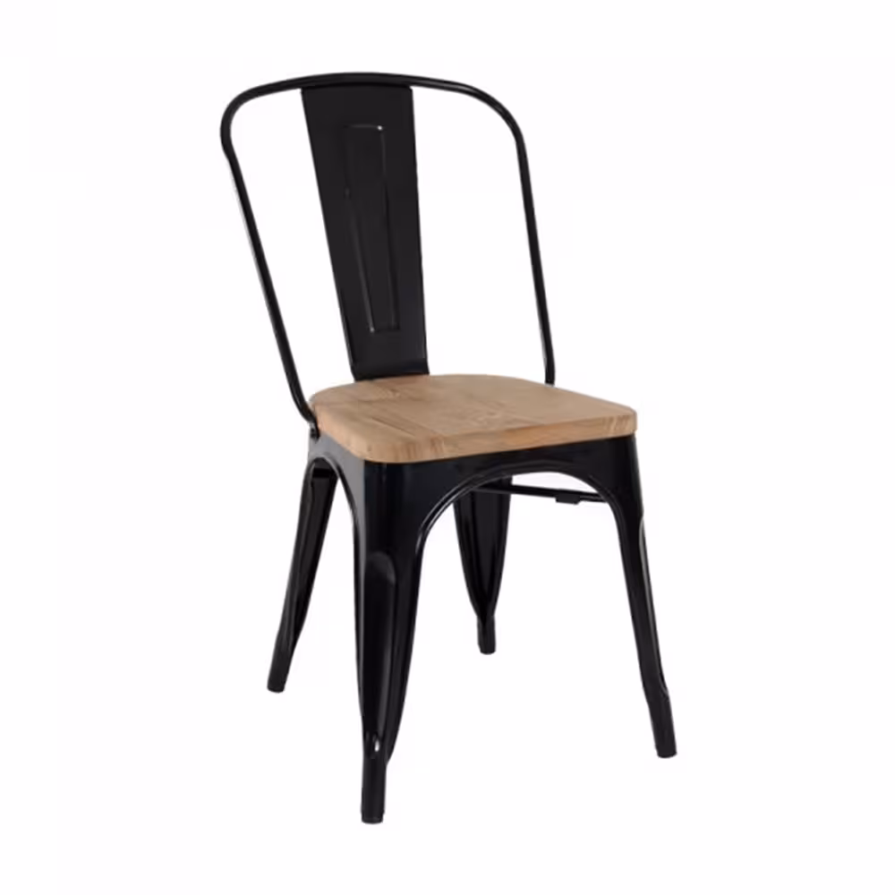 صندلی فلزی کف چوب مدل تولیکس نظری n501w