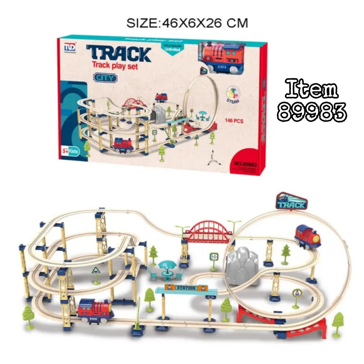 اسباب بازی ساختنی ریل قطار 146 تکه کد 89983