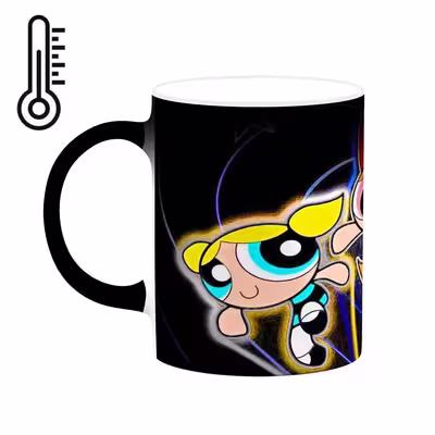 ماگ حرارتی کاکتی طرح کارتون The Powerpuff Girls مدل mgh23457