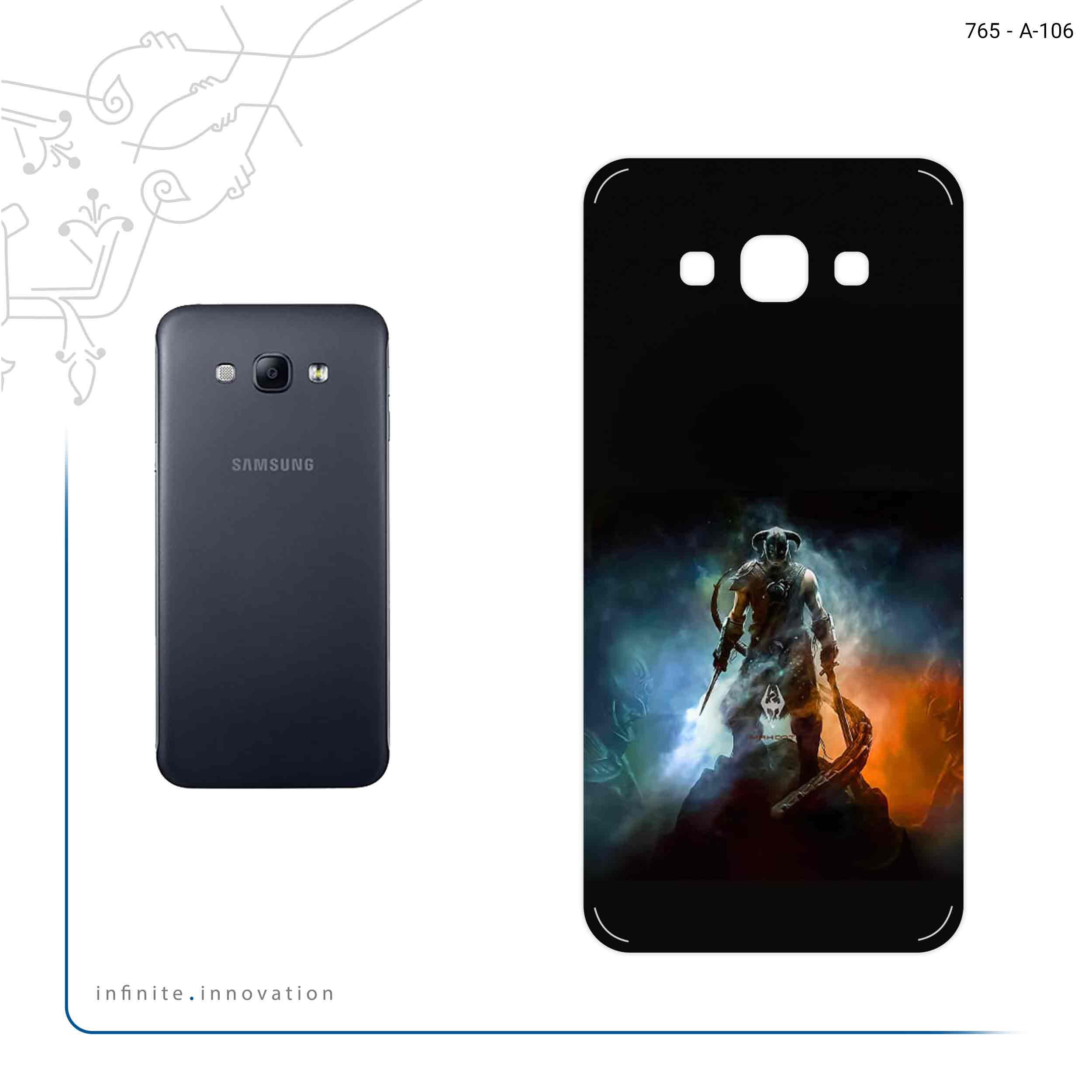برچسب پوششی ماهوت مدل Skyrim Game Series مناسب برای گوشی موبایل سامسونگ Galaxy A8