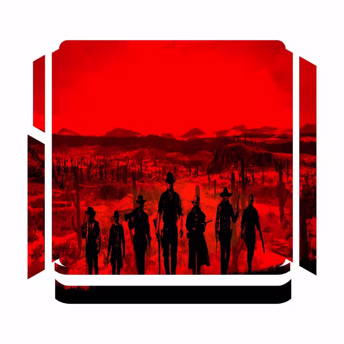 برچسب پلی استیشن 4 اسلیم مدل rdr 2