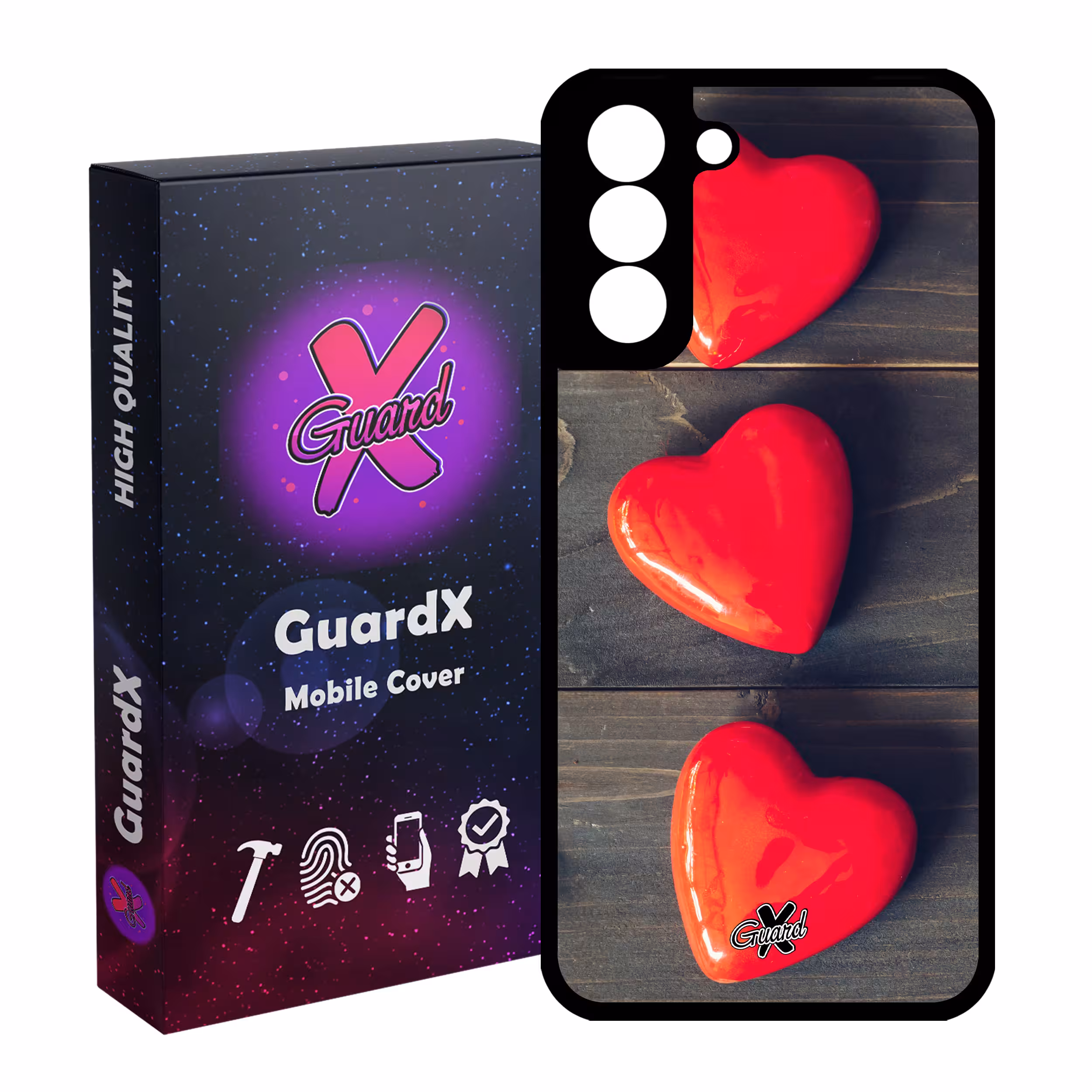 کاور گارد ایکس طرح Love مدل Glass10181 مناسب برای گوشی موبایل سامسونگ Galaxy S21 FE