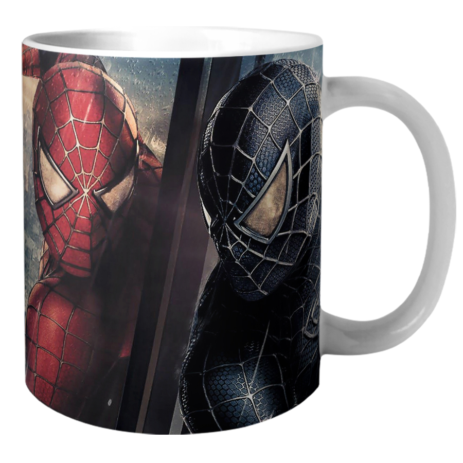 ماگ مدل سرامیکی دسته دار طرح مرد عنکبوتی