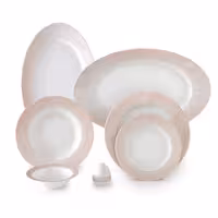 سرویس غذاخوری 28 پارچه چینی زرین مدل مریدین رزگلد