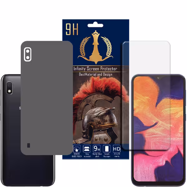 برچسب پوششی اینفینیتی مدل PRO MAX مناسب برای گوشی موبایل سامسونگ Galaxy A10 به همراه محافظ صفحه نمایش