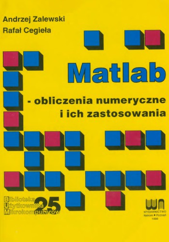 خرید و دانلود نسخه کامل کتاب Matlab - obliczenia numeryczne i ich zastosowania