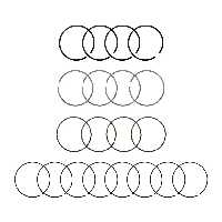 رینگ پیستون موتور استاندارد ام وی ام X22 پرو دنده ای اسکوی