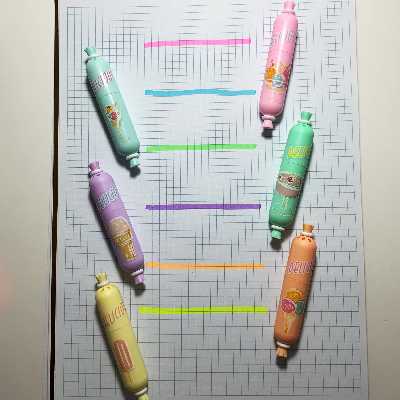 ماژیک علامت گذار طرح بستنی مجموعه 6 عددی