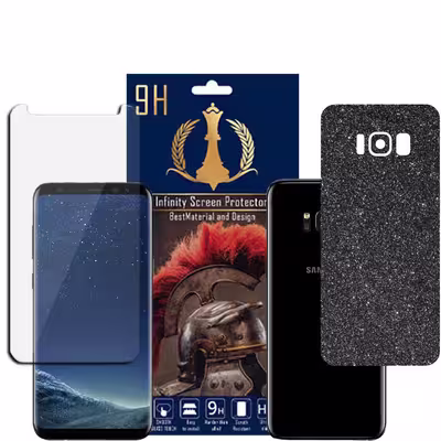 برچسب پوششی اینفینیتی مدل PRO MAX مناسب برای گوشی موبایل سامسونگ GALAXY S8 به همراه محافظ صفحه نمایش