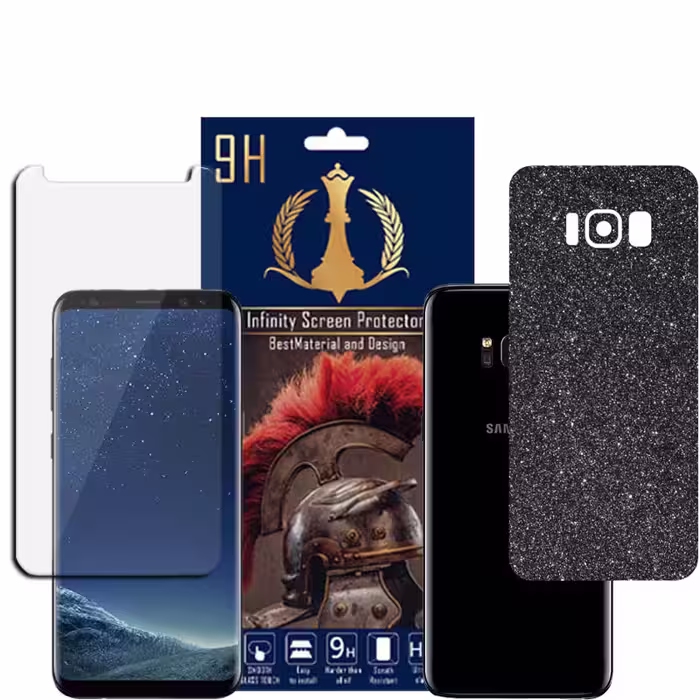 برچسب پوششی اینفینیتی مدل PRO MAX مناسب برای گوشی موبایل سامسونگ GALAXY S8 به همراه محافظ صفحه نمایش