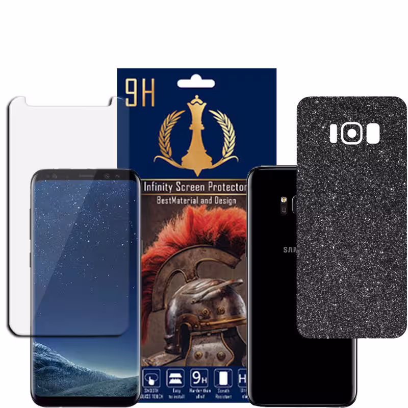 برچسب پوششی اینفینیتی مدل PRO MAX مناسب برای گوشی موبایل سامسونگ GALAXY S8 به همراه محافظ صفحه نمایش