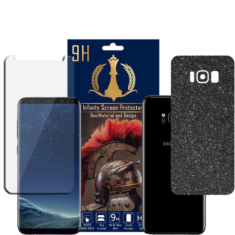 برچسب پوششی اینفینیتی مدل PRO MAX مناسب برای گوشی موبایل سامسونگ GALAXY S8 به همراه محافظ صفحه نمایش