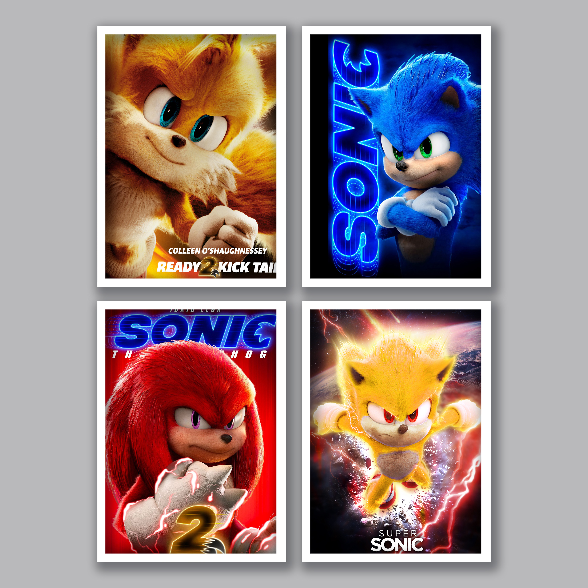 تابلو مدل انیمیشن سونیک Sonic کد LAG4004 مجموعه 4 عددی