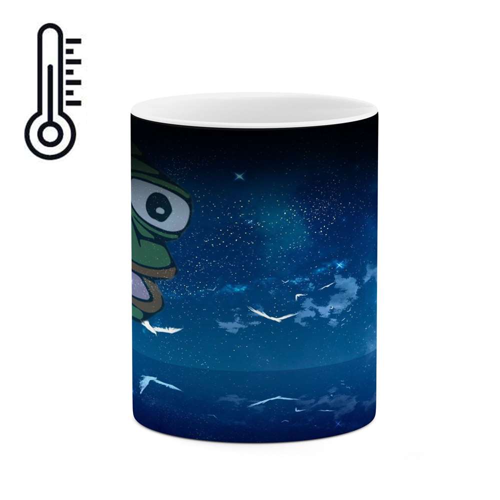 ماگ حرارتی طرح Pepe the frog استیکر مدل mgph12567