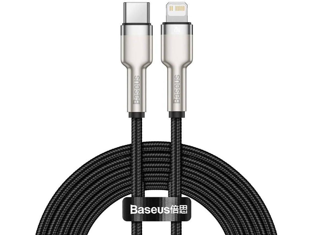 کابل شارژ سریع تایپسی به لایتنینگ 2 متری بیسوس Baseus Cafule Series Metal Data Cable Type-C to iP PD 20W CATLJK-B01