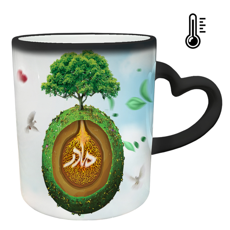 ماگ حرارتی مدل دسته قلبی طرح روز مادر کد 99