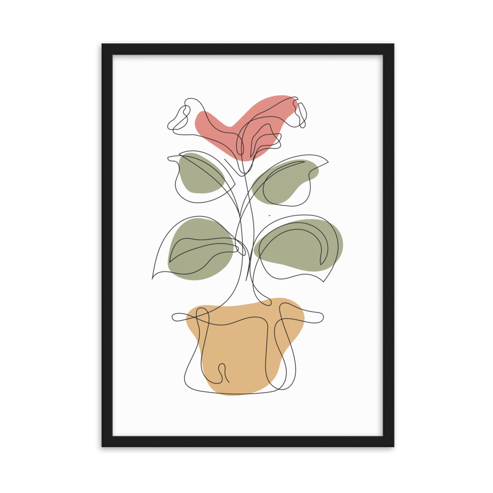 تابلو مدل دکوراتیو مینیمال طرح گلدان کد 2703