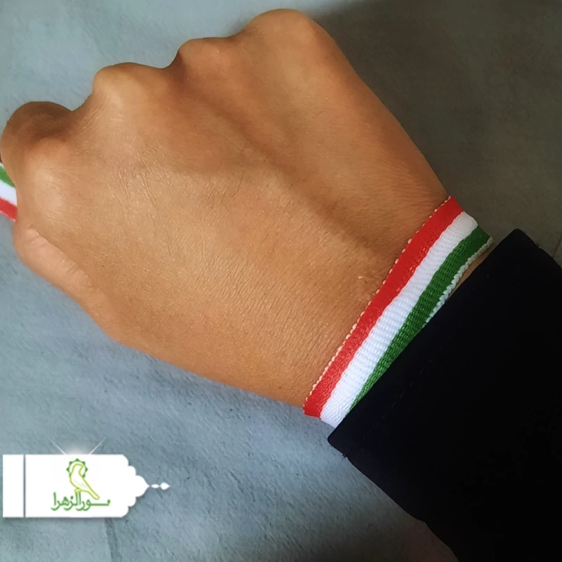 2عدد روبان بافت پرچم ایران 1 ونیم سانتی 50 متری