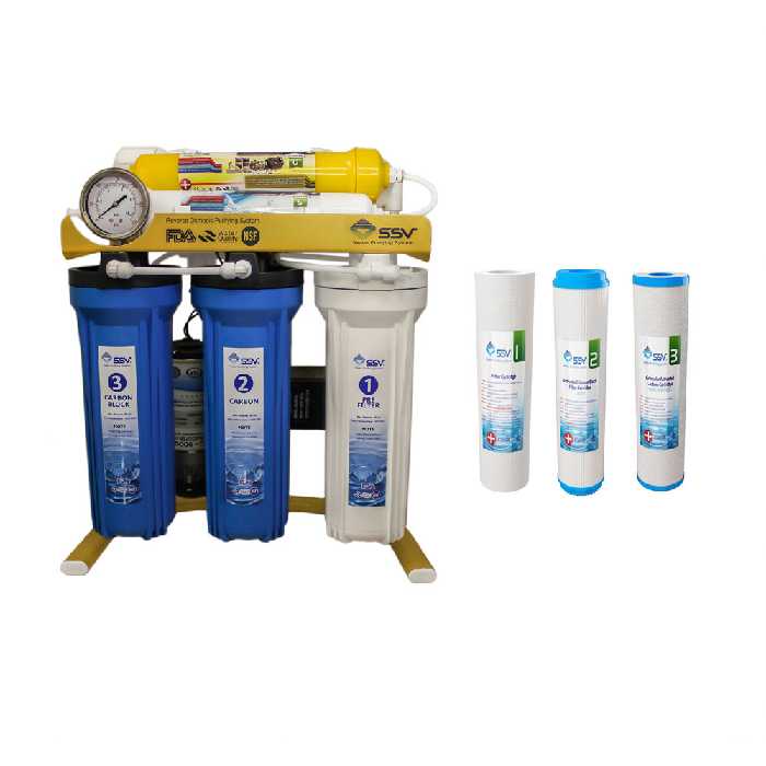دستگاه تصفیه  آب اس اس وی مدل GoldenBlue  X600 به همراه فیلتر تصفیه آب بسته 3 عددی