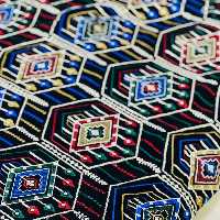 پارچه سوزندوزی  لینن پرکار پارچه حیات