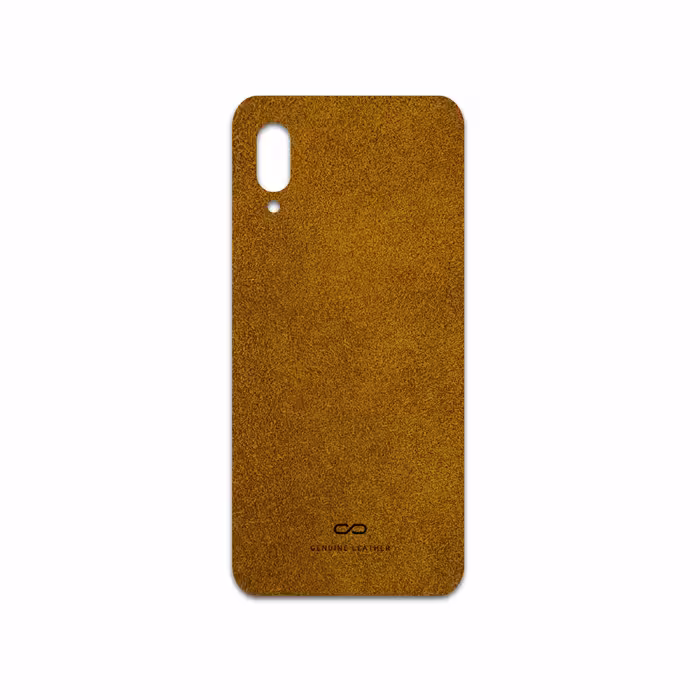 برچسب پوششی ماهوت مدل Brown-Chamois-Leather مناسب برای گوشی موبایل سامسونگ Galaxy M02