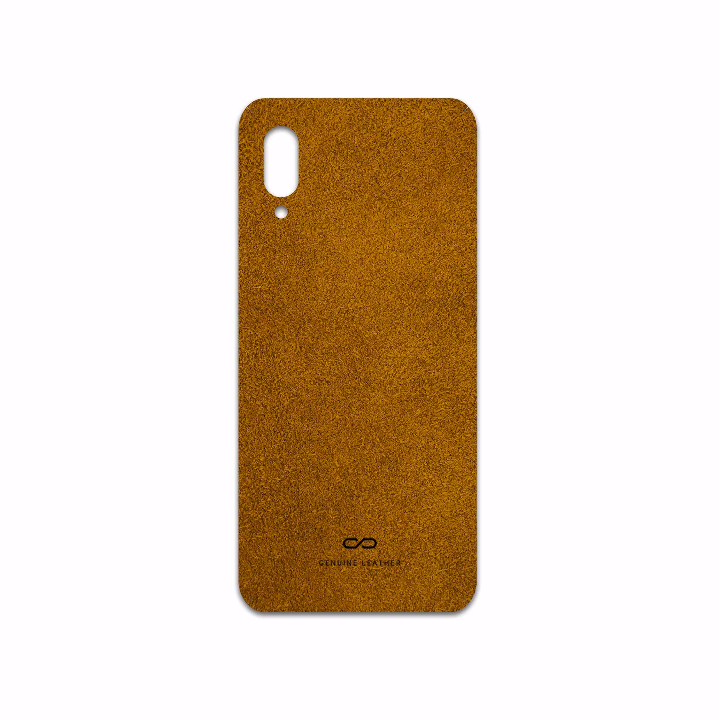 برچسب پوششی ماهوت مدل Brown-Chamois-Leather مناسب برای گوشی موبایل سامسونگ Galaxy M02