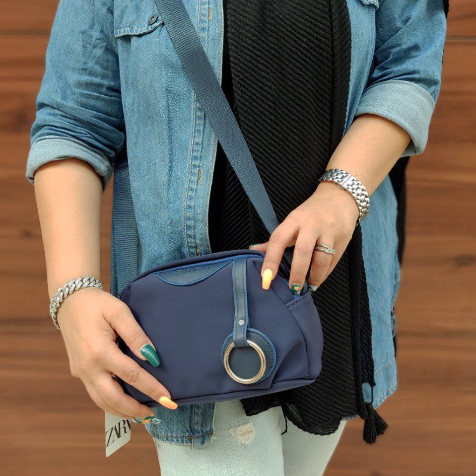 کیف پاسپورتی سرمه ای جنس ساتن مات (ارسال رایگان)