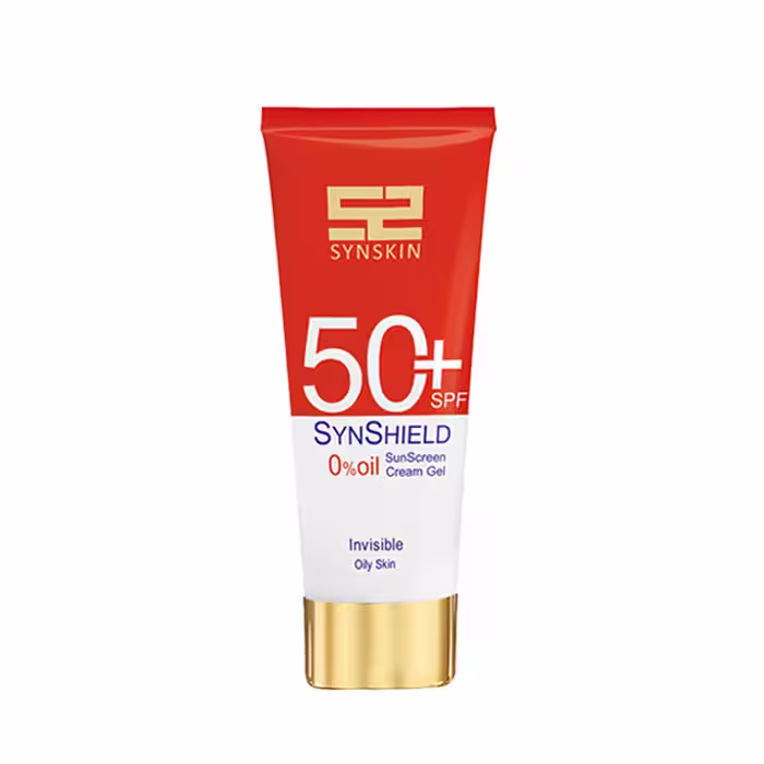 ژل کرم ضد آفتاب بی رنگ ساین اسکین SPF50 مدل ساین شیلد مناسب پوست های چرب حجم 50 میلی لیتر به همراه کرم ژل ضد آفتاب آقایان مدل ساین شیلد