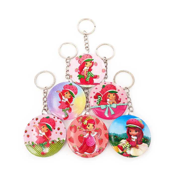 جاکلیدی خندالو طرح دختر توت فرنگی کد 52A مجموعه 6 عددی