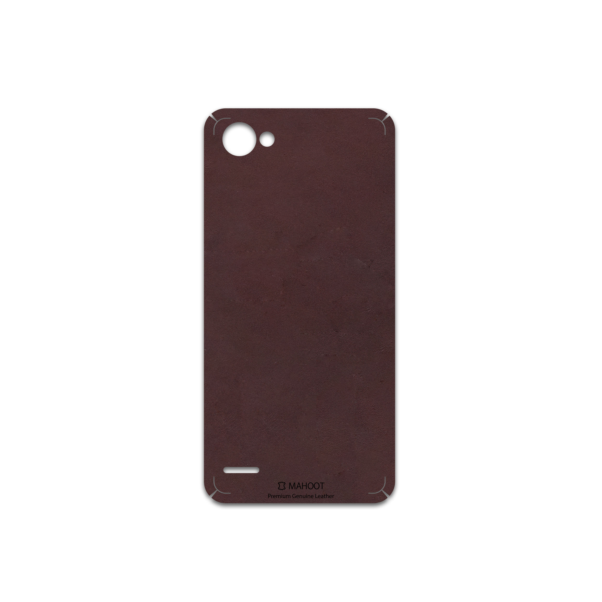 برچسب پوششی ماهوت مدل Matte-Dark-Brown-Leather مناسب برای گوشی موبایل ال جی Q6