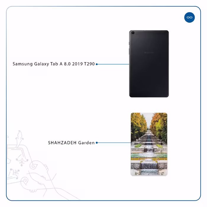 برچسب پوششی ماهوت مدل SHAHZADEH-Garden مناسب برای تبلت سامسونگ Galaxy Tab A 8.0 2019 T290