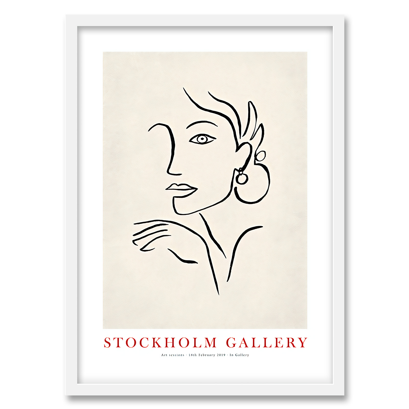 تابلو فورنیمو مدل پرتره لاین‌آرت مینیمال کد 05204W