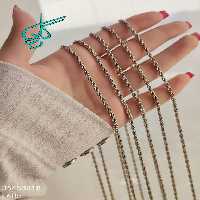 خرید زنجیر استیل مارک ژوپینگ سیلور و طلایی طول 61 سانتیمتر کد 1415022 - ردگل