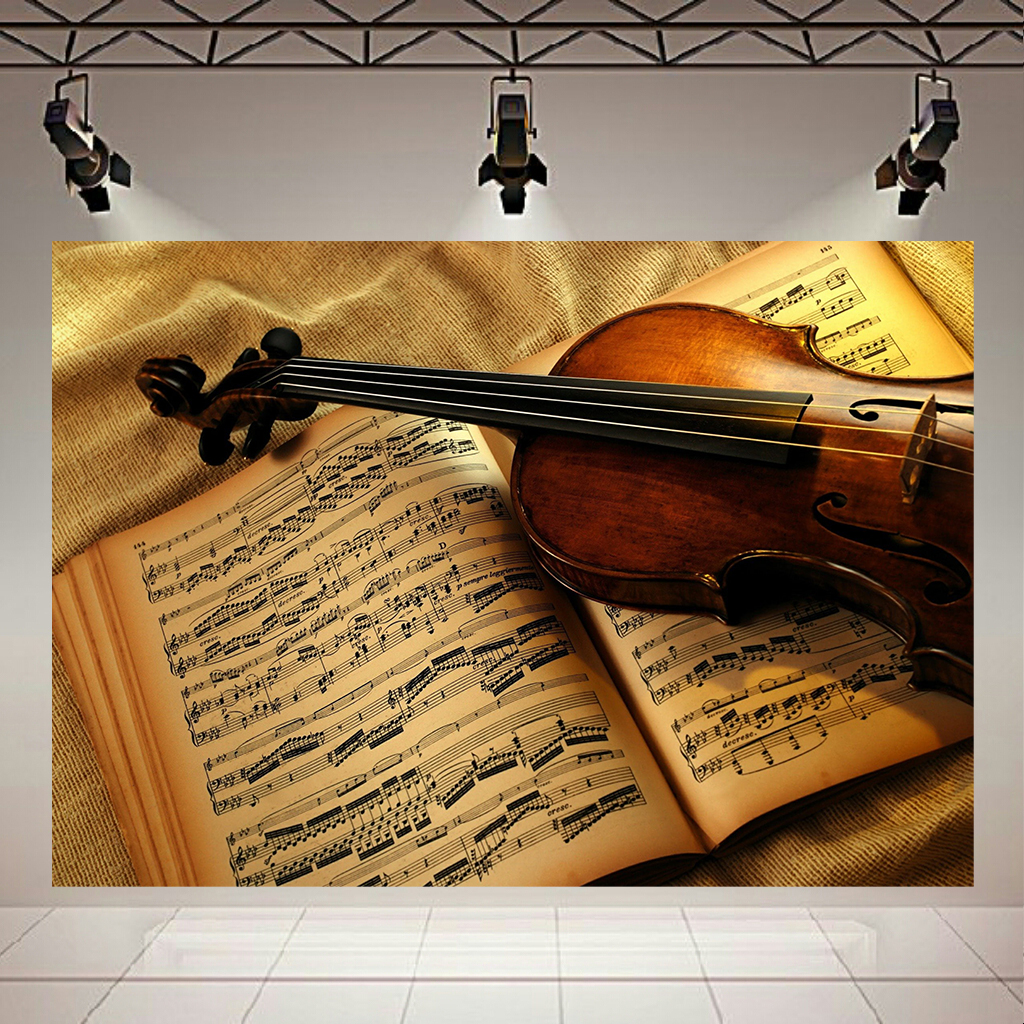 تابلو بوم طرح نت موسیقی و ویالن 2 کد AR2158