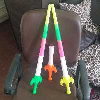 اسباب بازی ست 5تایی شمشیر جمع شو چراغدار