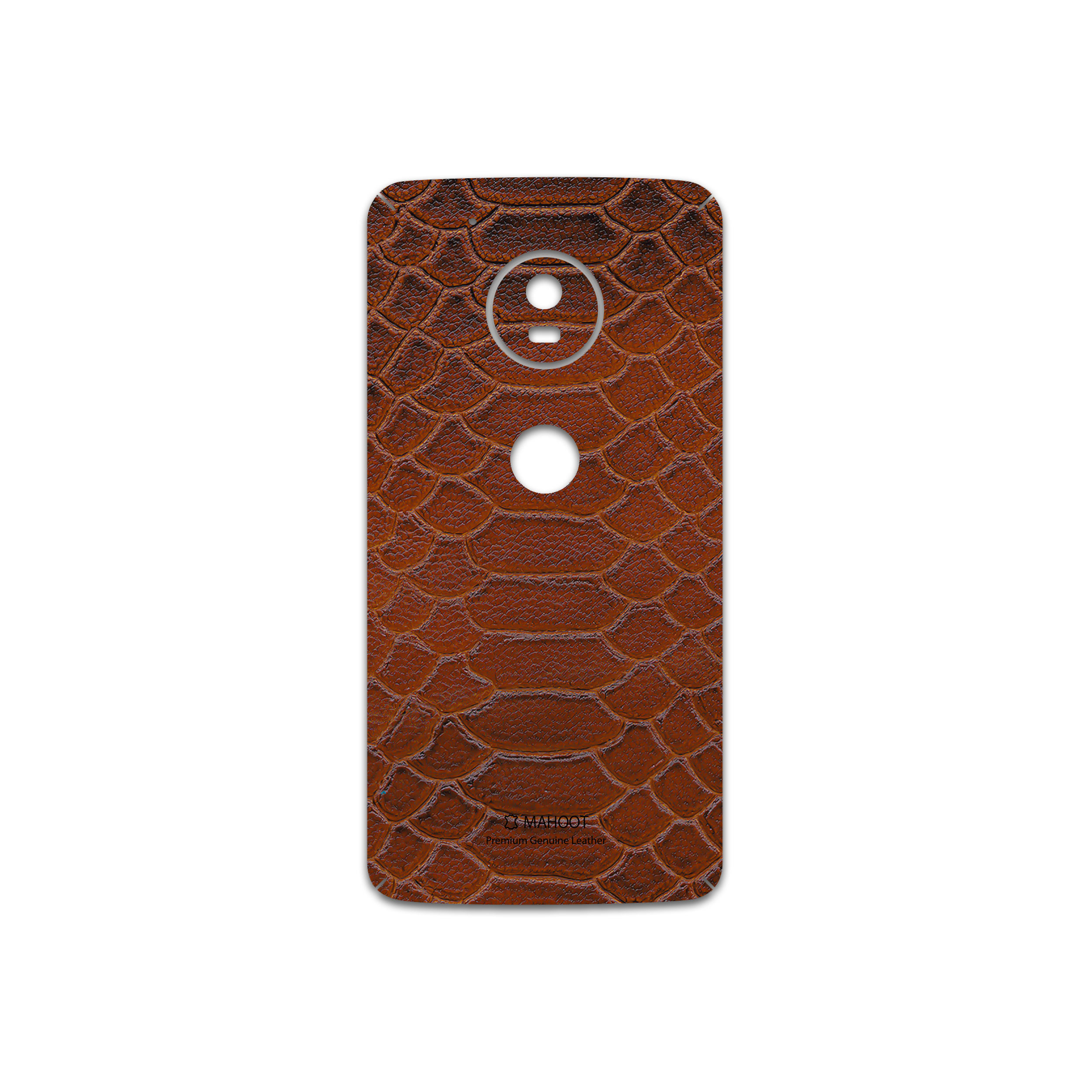 برچسب پوششی ماهوت مدل Brown-Snake-Leather مناسب برای گوشی موبایل موتورولا Moto G5