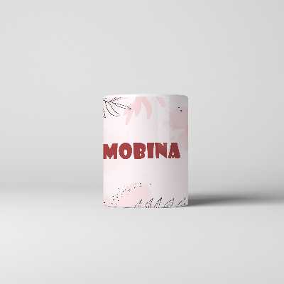 ماگ طرح اسم مبینا مدل برگ کد 307