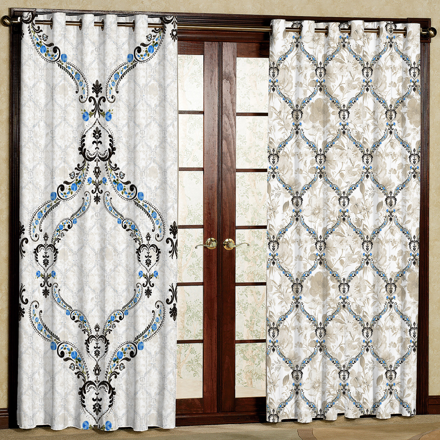 پرده مدل مخمل پانچی کد 1238 سایز 140x280 سانتی متر