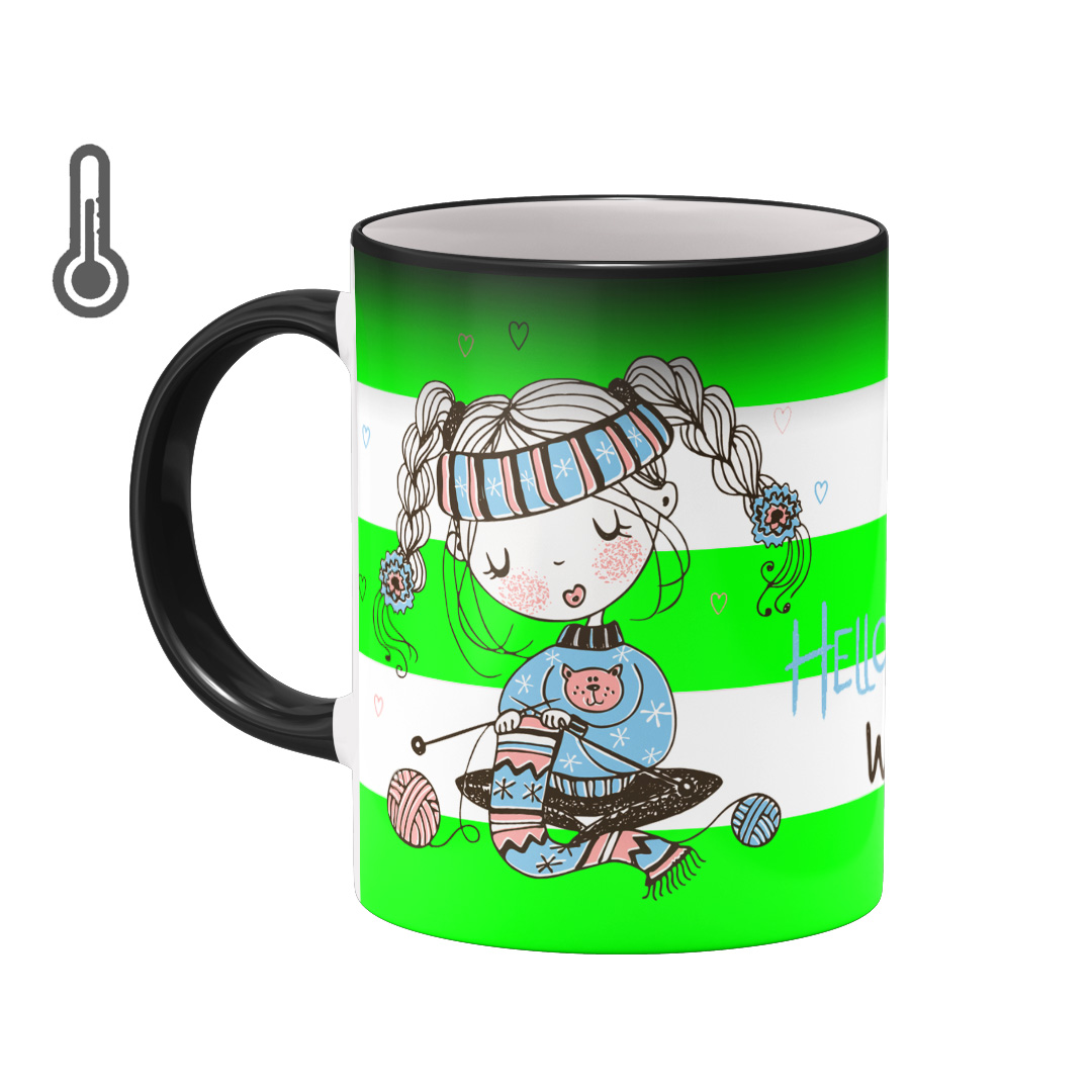 ماگ حرارتی بیگ ماگ مدل دخترانه فانتزی کد 2695